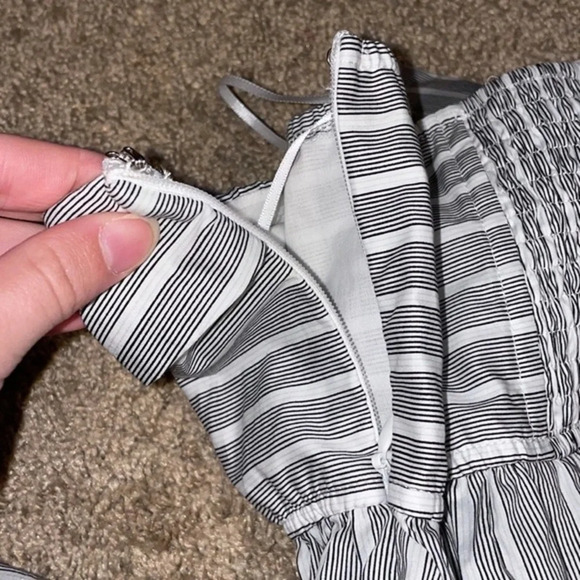 Anthropologie Dolan Striped Strapless Smocked Tube Top Women’s Large‎ NWT Twee - Picture 9 of 10